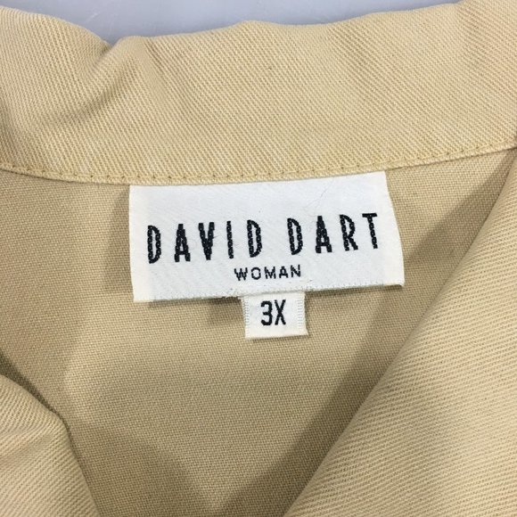 David Dart Jackets & Coats David Dart Woman 3x Beige Khaki Cotton